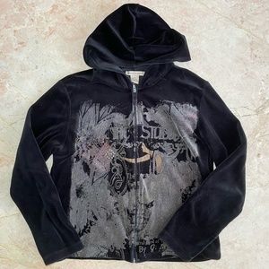 Susan Lawrence Vintage Y2k Grunge Printed Velvet Jacket